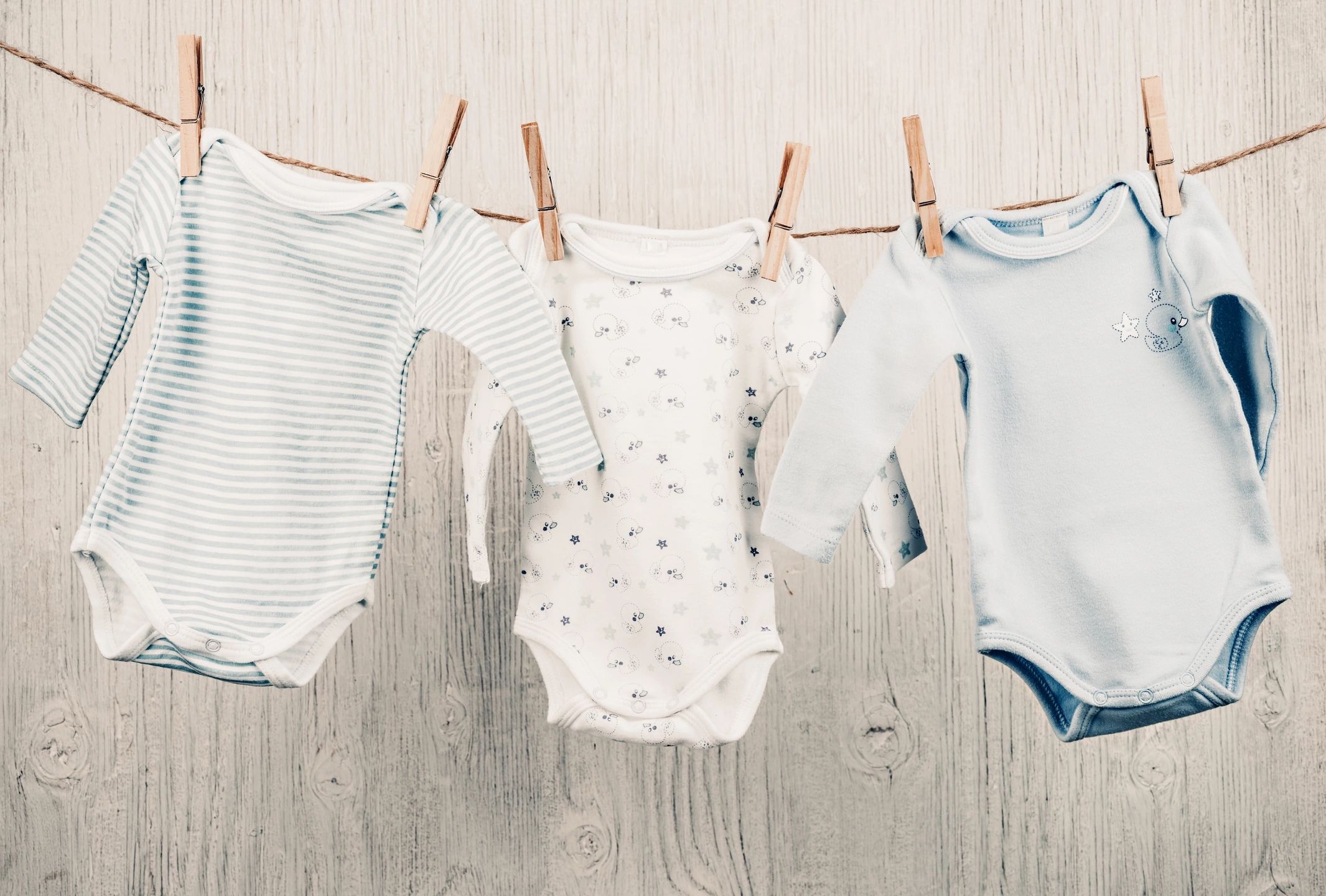 baby clothing hanging on a line