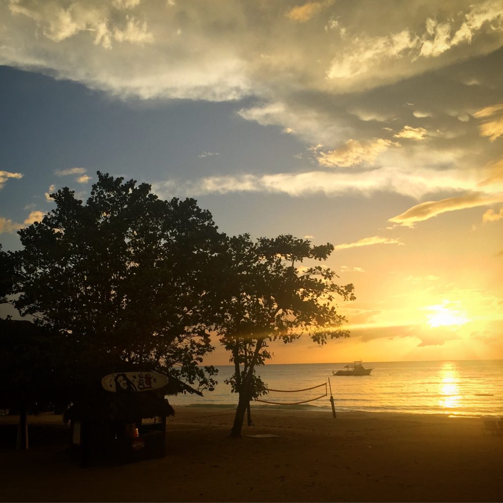 Sunset in Negril, Beaches Resort #beachesresorts #beachesnegril #jamaicaresorts #beachesmoms #negriljamaica #sevenmilebeachnegril