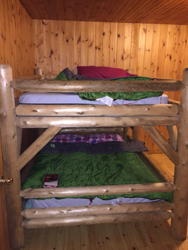 bunk beds in bonnechere provincial park