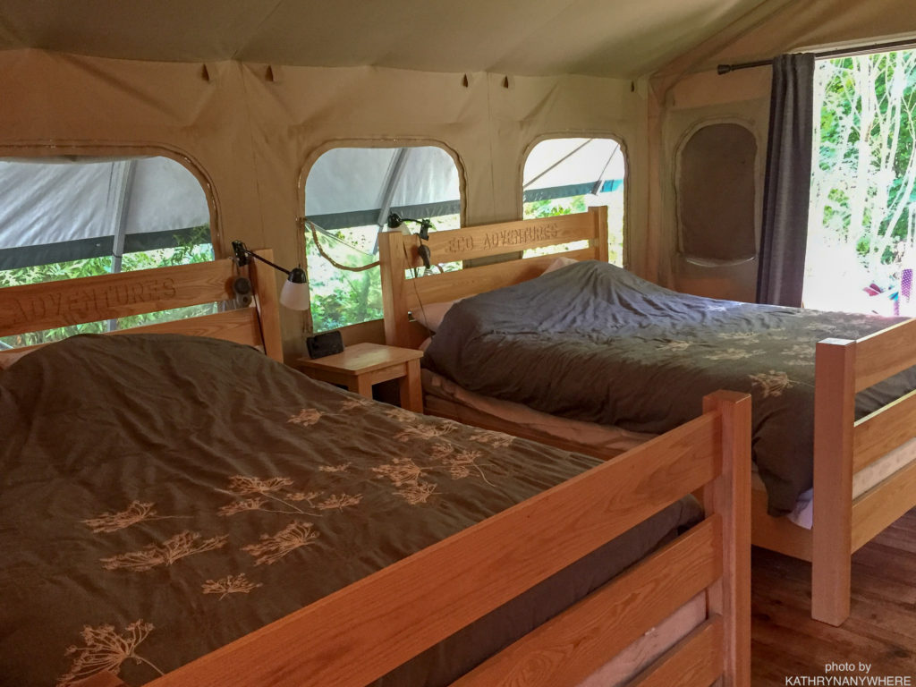 Luxury Family Glamping Ontario, two queen size beds