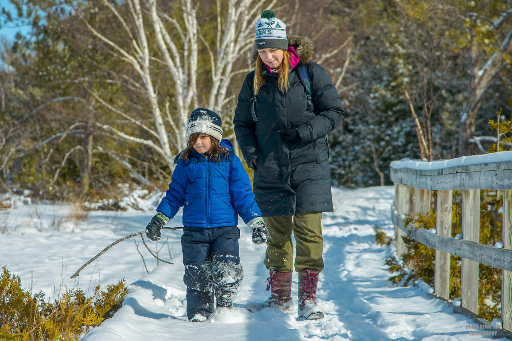 Little Man and I walking on Old Shore Road Trail at MacGregor Point Provincial Park in February #findyourselfhere #macgregorpointprovincialpark #macgregorpoint #macgregorpp #ontarioparks #yurtcamping #wintercamping #outdoors #adventureparenting #portelgin #brucepeninsula PHOTO BY BRIAN TAO, LUXOGRAPHY 2019