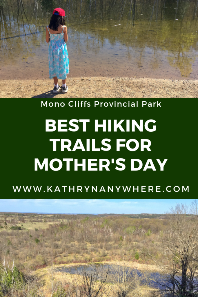 Looking for a great places to head out for a mother's day hike? Mono Cliffs Provincial Park in Ontario is the place to go! #ontarioparks #provincialparks #findyourselfhere #monocliffs #orangeville #brucetrail