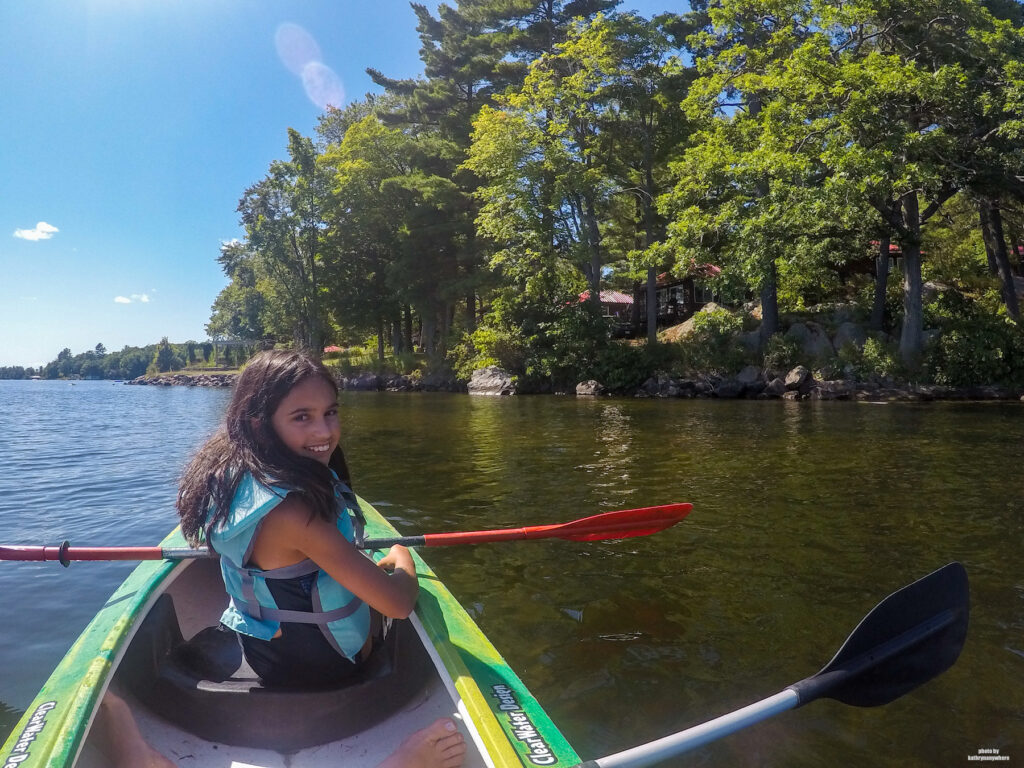 Looking at Viamede Resort from the water. Oh and my beautiful daughter.