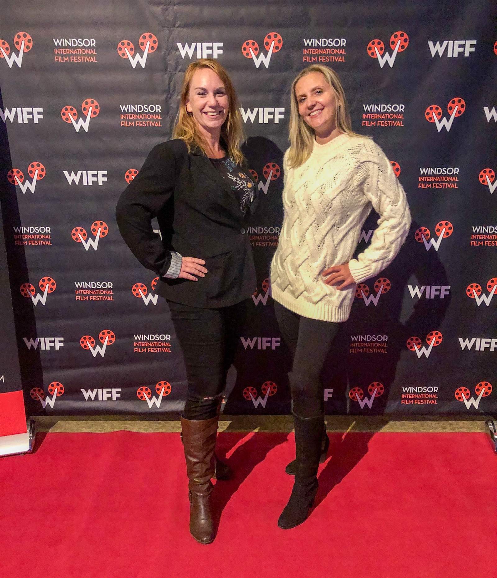 My friend Kasia Writes and I at the opening party of the Windsor Film Festival in Windsor, Ontario On November 1, 2019