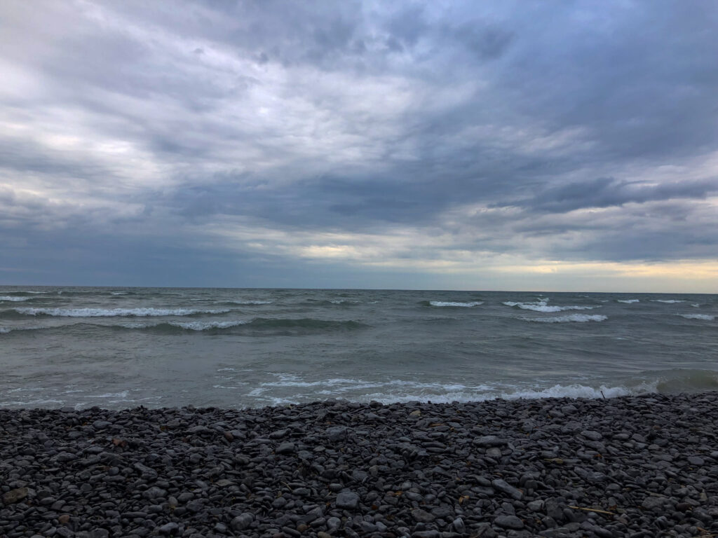 Lake Ontario at Presqu'ile Provincial Park by the lighthouse