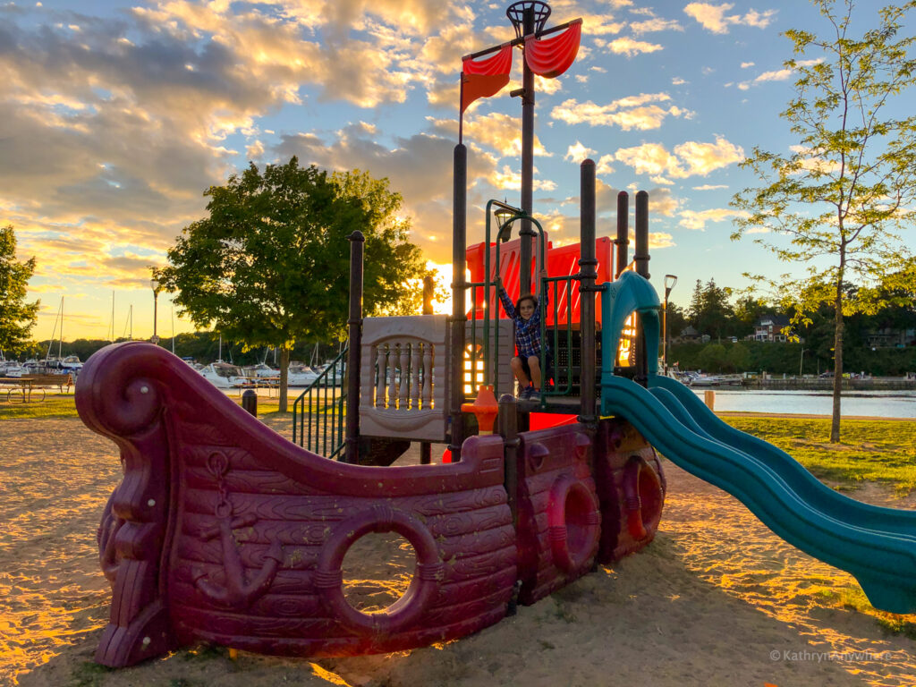 Sunset at Joel Stone Park in Gananoque, Ontario