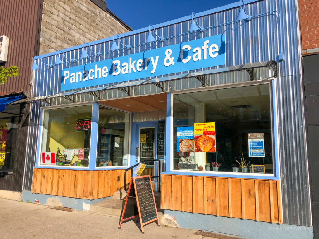 exterior of Panache Bakery & Café at 162 King Street East, Gananoque