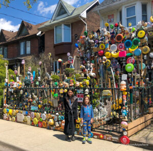 exterior of Toronto Creepy Doll House in Leslieville, 35 Bertmount Ave, Toronto, ON M4M 2X8