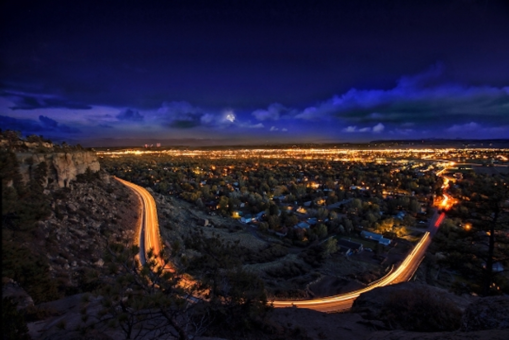Nightscape of Billings, Montana from the Rimrock, Not my photo, this is a media photo from Visit Billings.