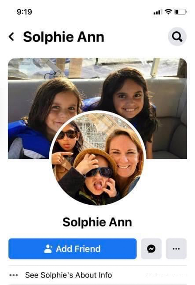 This is the facebook account that stole my photos of my children and I and is passing them off as themselves.