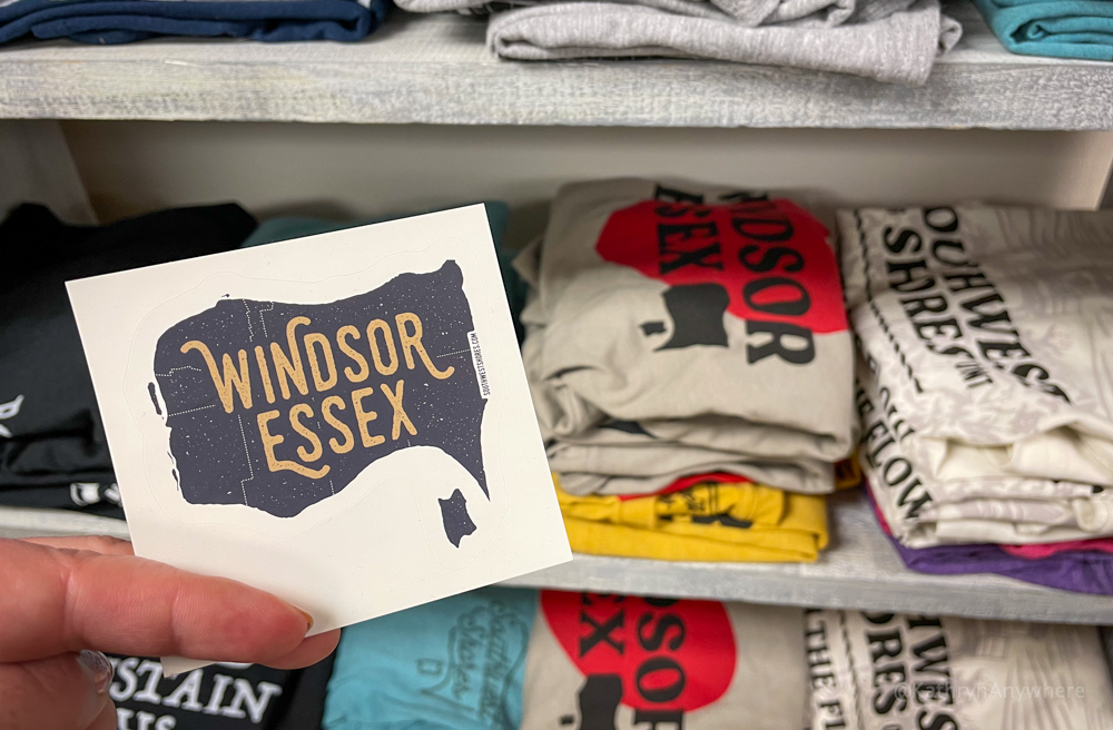 Windsor Essex sticker and custom t-shirts at Local Maker in Kingsville
