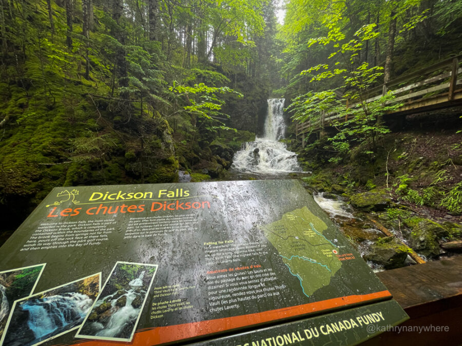 Dickson Falls Fundy National Park - the most visited falls in new brunswick