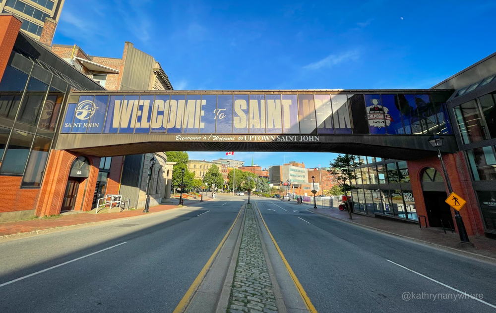 Welcome to Saint John archway sign