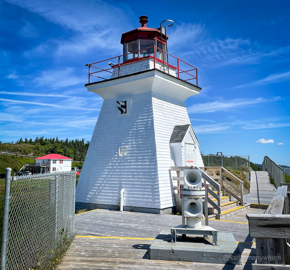 Lighthouse on a clear sky day at Cape Enrage, New Brunswick