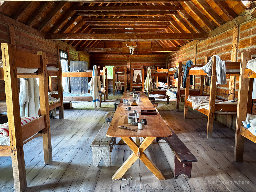 Living history - Fort William interior sleeping quarters
